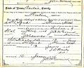Marriage cert - Henry & Florence Speed